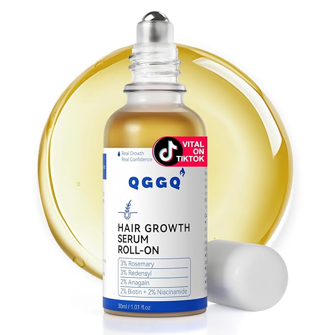 Hair Growth Serum Roll-On 30ml | Patented Blend with 3% Rosemary, 3% Redensyl, 2% AnaGain, Biotin & Niacinamide | No-Rinse, Fast-Absorbing | For Thinning Hair & All Hair Types (1.01 Fl Oz (Pack of 1))
