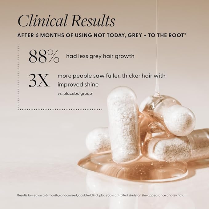 Arey Not Today, Grey Daily Hair Supplement for Women & Men | Slows Grey Hair Growth & Repigment in 3-6 Months | Promotes Healthier, Thicker Hair | Biotin, B +D Vitamins | Vegan & Gluten Free (3 Month)