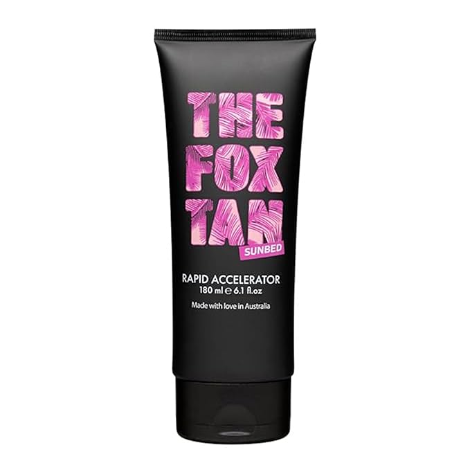 The Fox Tan Rapid Accelerator, Accelerator Lotion For Sunbed Tanning, Creates Darker, Faster & Long-Lasting Tans, Vegan & Cruelty-Free, 180mL
