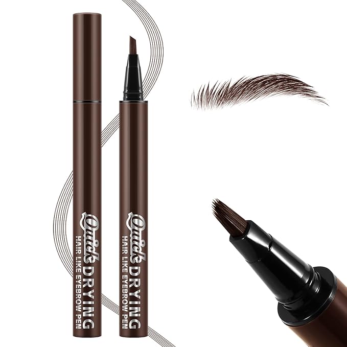 Waterproof Eyebrow Pen，Long Lasting Eyebrow Pencil，Creates Hair-Like, Natural-Looking, 3D Eyebrows,Eye Brow Makeup Pen for Women