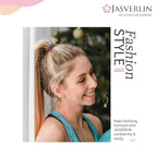 100 Pcs Dark Brown No Damage Hair Ties Cotton Ponytails Holders Seamless Soft Thick Hair Bands, Accessories for Women Girl 1 1/2 inch (Dark Neutral)