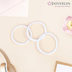 White Thick Hair Ties 5mm Large Ponytail Holders for Women Girls Men Curly Texture Rubber Bands Durable Stretchy Nylon Hair Elastics for Braids 48 Count