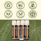 Earth's Daughter SPF Coconut Lip Balm 4-Pack Stocking Stuffers - Lip Sunscreen, SPF 15, Organic Ingredients, Beeswax, Coconut Oil, Vitamin E - Hypoallergenic, Paraben Free, Gluten Free, New