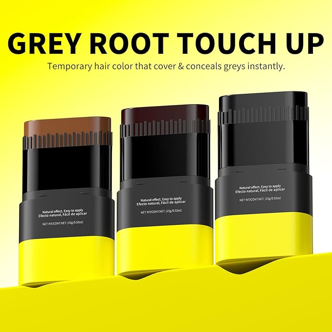 Gowwim Root Touch up Powder, Instantly Gray Hair Cover up Hairline Powder for Women & Men Waterproof and Sweatproof Root Cover Up Long-Lasting for Thinning & Loss Hair (dark brown5, 15g)