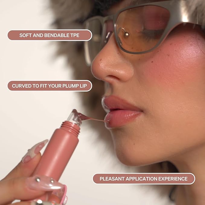 LipLock – Moisturizing K-beauty Vegan Lip Balm & Serum for Dry, Chapped Lips, Glossy Overnight Lip Mask with Rose PDRN, Carrot Collagen & Pillow Peptides (Pink Flan – Warm Taupe Tint)