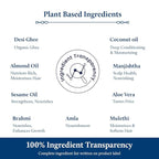 Blue Nectar Ayurvedic Baby Hair Oil with Organic Ghee, Almond Oil, Coconut Oil & Olive Oil for Hair and Scalp(18 Herbs, 3.38 Fl Oz)