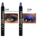 Kaely 2Pcs Cream Eyeshadow Sticks Set for Eyes Waterproof,Midnight Blue Shimmer & Blue Shimmer Matte Eye shadow Stick Pencil Pen Bulk sombras en crema para ojos 31+32
