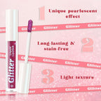 AMY'S DIARY Glitter Liquid Lipstick, Violet Purple Shimmer Shimmer Metallic Lip Gloss, Long-Lasting Waterproof Lip Color, High Shine Sparkle Makeup,Lip makeup for woman (Electric Violet 7#)