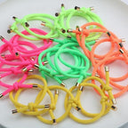 15PCS Elastic Hair Tie Elastics Knotted Hair Ties Ponytail Holders for Women Girls Stretchy Elastic Hair Rubber Bands for Thin Thick Wavy Curly Straight Long Hair (Mixed Colors)