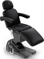 3 Motor Electric Esthetician Bed, Fully Electric Facial Chair with Adjustable Height, Backrest and Footrest, Spa Chair with Armrest & Heavy Duty Base, PU Leather for Spa, Tattoo, Eyelash and So On