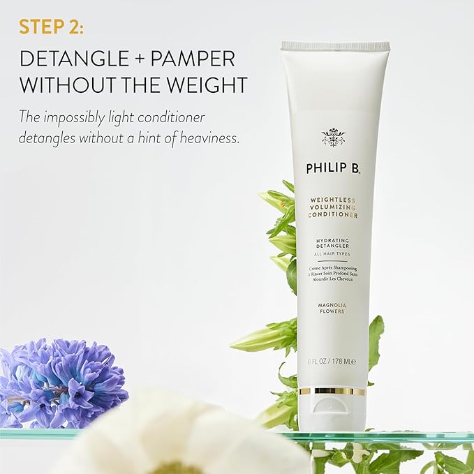 PHILIP B. Weightless Volumizing Miracle Kit ($205 Value) - Limited Edition Set Includes Shampoo, Conditioner and Weightless Miracle Serum + Bonus Detangling Comb
