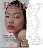 Fazit Makeup Patches - Rose Gold Speckles - Glow Up Make-Up Patches - Cute Glitter Makeup Accessories for Women - Cosmetic Glitter for Face