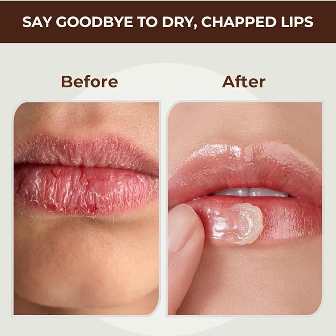 RaGaNaturals Natural Chocolate Lip Balm - Original Beeswax, Shea Butter, Jojoba Oil, Vitamin E - All Day Hydration for Dry & Cracked Lips - Stocking Stuffers & Christmas Gift -Handmade in USA (4 Pack)