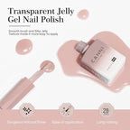CANNI 6 Colors 9 Ml Sheer Jelly Pink Gel Nail Polish Set- Neutral Transparent Pink Colors Gel Polish Kit, Soak Off LED Nail Gel Manicure Kit DIY at Home Salon Gifts