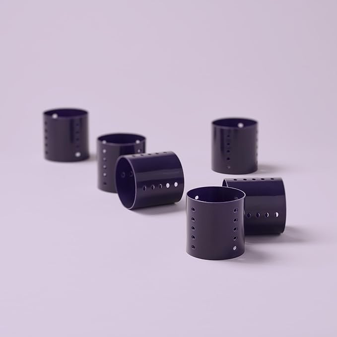 Diane 3-Inch Magnetic Hair Rollers, Secure Hold for Big Curls and Volume, Ideal for Styling with Pins, Picks, or Clips, Easy to Clean and Maintain, Purple, 6 Count