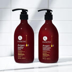 Luseta Argan Oil Shampoo and Conditioner Set Thickening for Thin & Dry Hair Smoothing & Nourishing Anti- Frizz for All Hair Types Sulfate Free for Men and Women 2 x16.9Fl Oz
