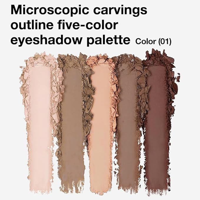 Mini 5-Color Matte Nude Neutral Brown Eyeshadow Palette – Soft Ivory, Peach Nude & Mocha Browns, High Pigment Blendable Long-Lasting All Matte Eye Shadow Kit for Daily Natural Makeup & Mature Eyes