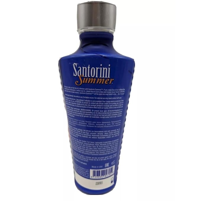Tanovations SANTORINI SUMMER skin softening dark tanning Intensifier tanning bed lotion, 11 ounce