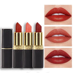 evpct 3Pcs Dark Light Bright Red Matte Lipstick Pack Sets for Women,Ruby Red Silky Velvet Lipstick Matte Long Lasting Smudge Proof Lipstick Lip Stain Makeup Sets Kit matte lipstick 24 hours original 2
