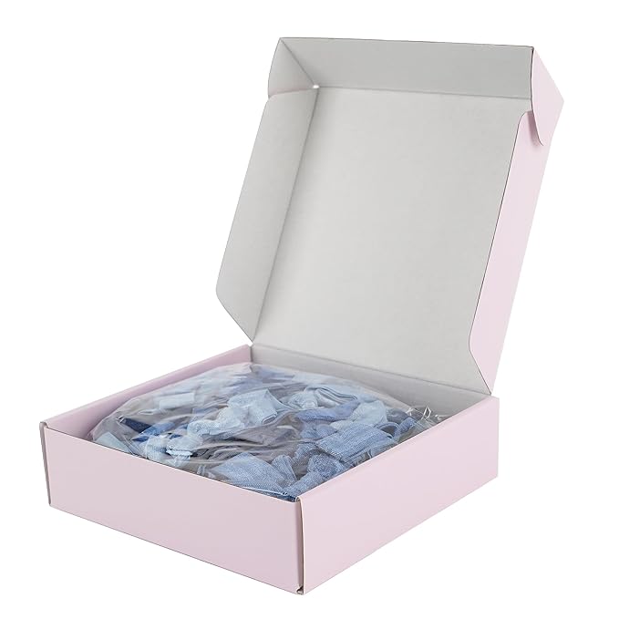 MEEDEE 100 Pack Dusty Blue Shades Hair Ties For Women No Crease Soft Elastic Ribbon No Damage Blue Color Palettes Hair Ties Knotted Ouchless Hair Ribbon Yoga Hair Ribbons Elastic Bracelets