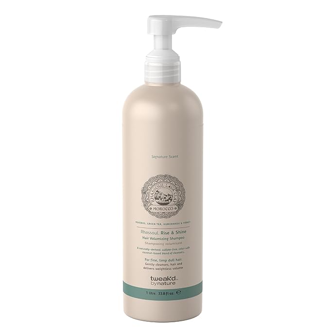 Tweak’d by Nature - Rise & Shine Hair Volumizing Shampoo for Oily Hair, Paraben and Sulfate Free Shampoo, Hydrating Hair Care for Soft, Tangle-Free Finish, Cruelty Free (33.8 ounces)
