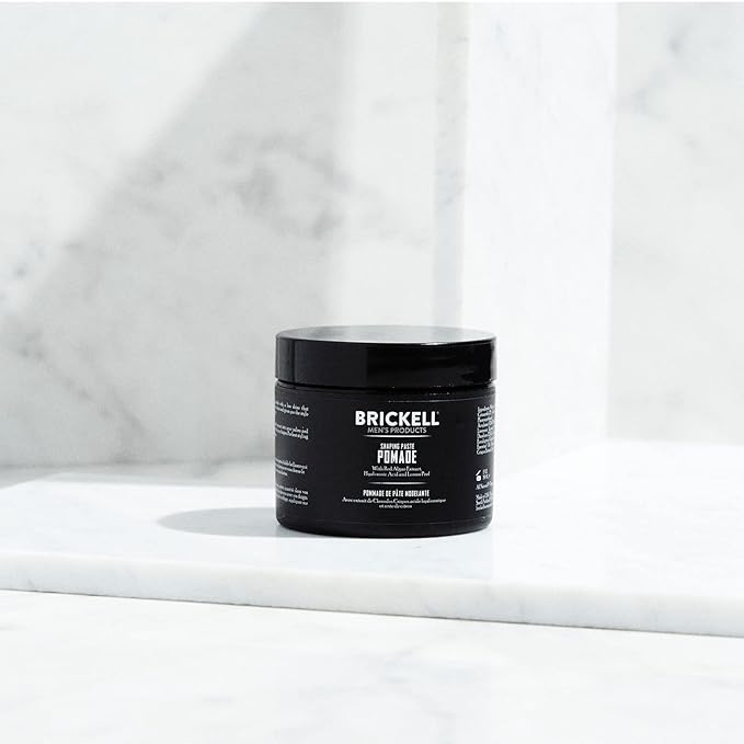 Brickell Men's Products Shaping Paste Pomade For Men, Natural, Texturizing Wax Pomade, 2 Ounce, Scented