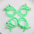 14PCS Hair Tie Elastics Knotted Hair Ties Ponytail Holders for Women Girls Elastic Hair Rubber Bands for Thin Thick Wavy Curly Straight Long Hair (Neon Green)
