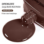 18ml Brown Nail Polish Large Volume Quick Drying Nail Polish, Fast Drying and Long Lasting Color Nail Art DIY Home Manicure Gift for Women