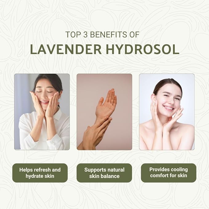 Lavender Hydrosol - Pure Steam Distilled Floral Water Spray for Face Toner, Facial Mist & DIY Skincare - Lavandula Angustifolia Hydrating Skin Refresher & Linen Spray - 100% Natural 1 Gallon