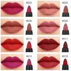 evpct 8Pcs Matte Lipstick and Lip Crayon Lip Liner Pencil Pen Set for Women Dark Ruby Deep Red Nude Beige Chestnut Brown Mauve Plum Purple Wine Red Matte Lip Liner Crayon and Liquid Lipstick 03