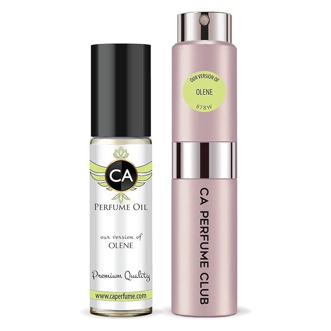 CA Perfume Duo Impression of Olene For Women Perfume Layering Set Long Lasting Travel Size EDP + Body Oil Roll-On Bottle 0.27 Fl Oz+0.33 Fl Oz