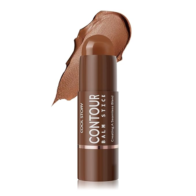 Cool Story 3-in-1 Makeup Set, Highlighter, Blush and Contour Balm Stick, Cream Formula for Face Contouring, Professional Cosmetic Kit (Contour-F07)