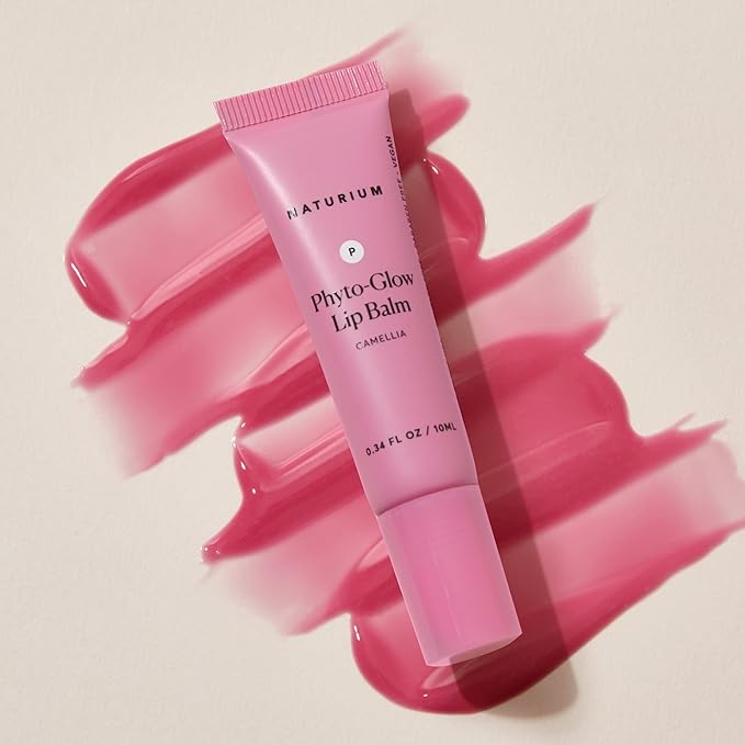 Naturium Phyto-Glow Lip Balm, Hydrating Lip Care with a Glossy Finish, 0.34 oz Camellia