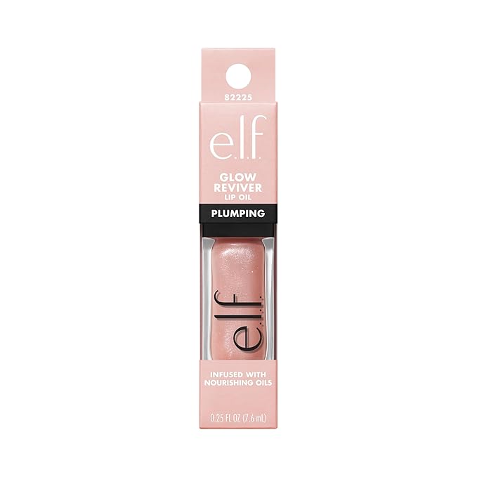 e.l.f. Glow Reviver Plumping Lip Oil, Tinted Lip Plumper For A High-Shine, Plump Finish, Infused With Jojoba Oil, Vegan & Cruelty-Free, Piggy Bank