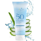 Florida Glow Water Based Sunscreen Lotion SPF 50, 8 OZ Pack of 1 - Florida keys and Hawaii act 104 reef compliant (oxybenzone and octinoxate free)- great for Kids and sports