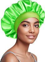 Satin Silk Bonnet for Sleeping, Soft Satin Lined Hair Bonnet for Women, Double Layer Sleep Nightcap