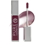 Pure Illumination Light-Up Lip Gloss with LED-Lit Applicator Brush + Side Mirror, Non-Sticky, Moisturizing Hydrating Lip Glosses with Lanolin, Jojoba Oil, & Vitamin E, Passion