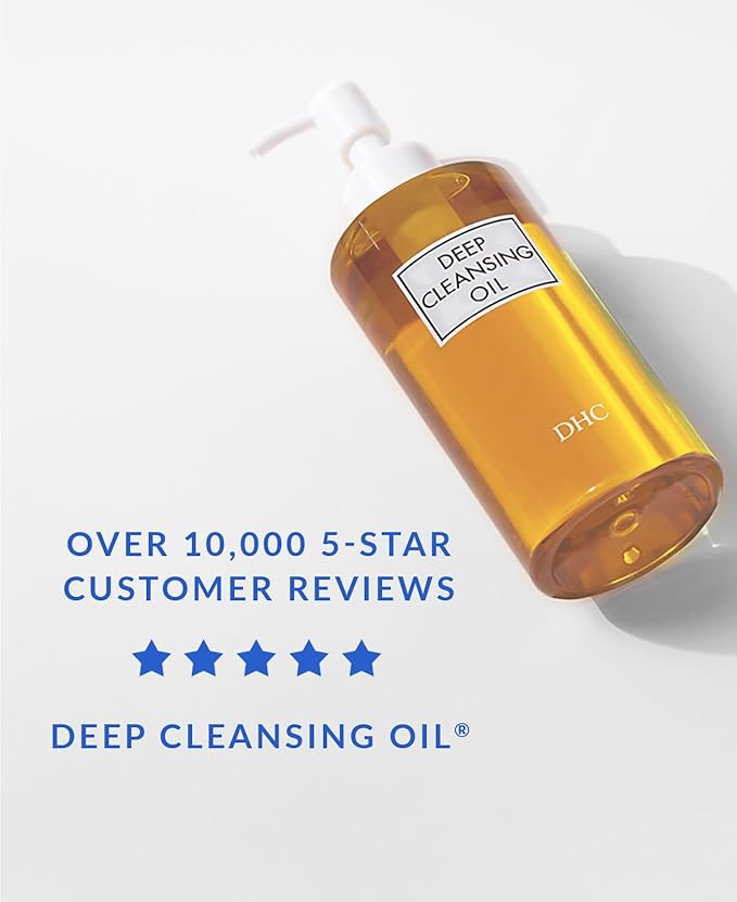 DHC Deep Cleansing Oil, Facial Cleansing Oil, Makeup Remover, Cleanses without Clogging Pores, Residue-Free, Fragrance and Colorant Free, All Skin Types, 6.7 fl. oz.