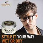 Woody's Mold It Matte Hair Paste for Men - Medium Hold, Matte Finish Styling Clay Pomade For Men Alternative, Adds Texture & Volume, 3.4 oz