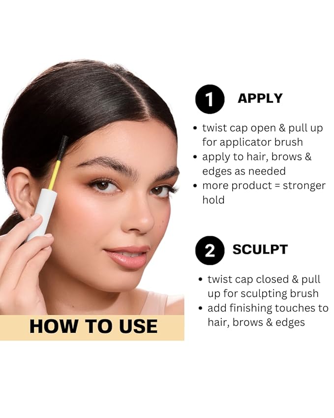 anagram Mane Stage All-in-One Hair & Brow Sculpt, Clear, Gel, Flyaway Tamer, Brow Gel & Edge Control, Vegan & Cruelty-Free, 0.39 fl oz