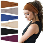 Fashion Headbands For Women Wide Headband Yoga Workout Head Bands Hair Accessories Band 6 Pack