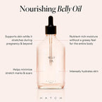 HATCH Belly Oil, Pregnancy & Postpartum Skincare for Stretch Marks, Quick-Drying for Full Body & Soothes Irritation, Plus Vegan, Clean & Plant-Based, 6.7 Fl Oz