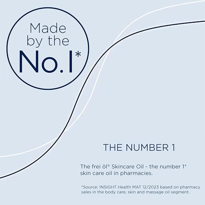 frei öl skincare oil – fast absorbing, nourishes skin soft and smooths – excellent as body oil for stretch marks removal and vitamin e oil for scars, microbiome-friendly and vegan, 125 ml / 4.23 Fl Oz