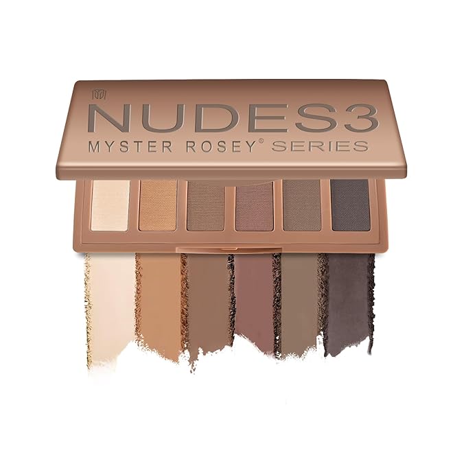 Nudes Series Mini Eyeshadow Palette, Velvety Matte Finish, 6 Nude Taupe & Brown Neutral Eye Shadows, Travel Friendly Size, Vegan, Cruelty-free,Long-lasting