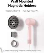 PLUZZ Ionic Hair Dryer with Diffuser, Professional High-Speed Blow Dryer for Women & Men, 110,000 RPM Brushless Motor Fast Drying & Low Noise, Thermo-Control, Lightweight & Compact for Home and Travel