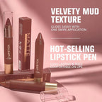 Matte Lipstick Crayon for Women, Warm Brown 24 Hour Lipstick Lip Liner Pencil, Neutral Lip Stick Lipliner Long Lasting Waterproof Smudge Proof, Vegan & Cruelty-Free, 02