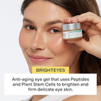 CLEARSTEM - BRIGHTEYES - Eye Gel - Nourishing Eye Cream - Cooling Gel - Stem Cells Blend - Peptides, Collagen, Aloe Vera - Gluten Free - Beauty, Self Care, Skin Care - 0.6 fl oz