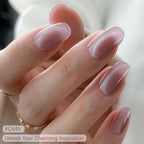 ROSALIND Cat Eye Gel Nail Polish, 8 Color Jelly Gel Polish with Magnet Stick Magnetic Cateye Translucent Effect Sheer Glitter Collection Manicure Gifts for Women