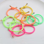 15PCS Elastic Hair Tie Elastics Knotted Hair Ties Ponytail Holders for Women Girls Stretchy Elastic Hair Rubber Bands for Thin Thick Wavy Curly Straight Long Hair (Mixed Colors)