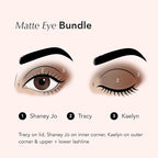 Thrive Causemetics Brilliant Eye Brightener Matte Classic Eyeshadow Stick Bundle, 3 Shades, Waterproof & Crease Proof Cream to Powder Long Lasting Formula, 3 Shadow Sticks & Confetti Makeup Bag